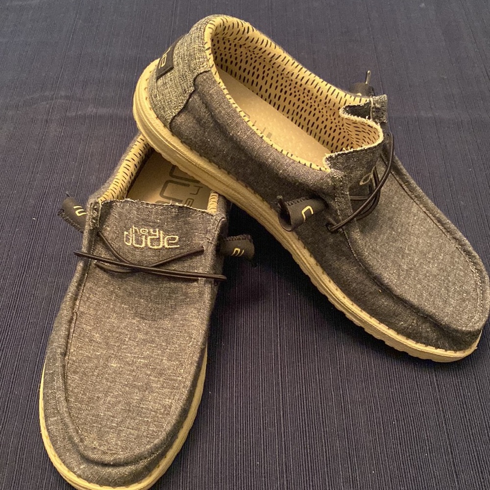 Hey Dude, Wally, Chambray Navy, US men’s sz 8